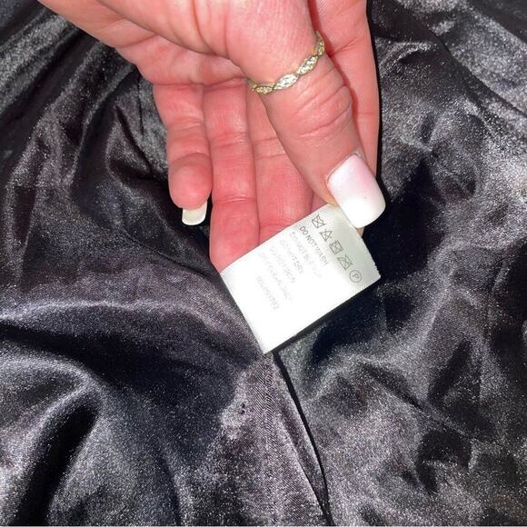 Adrianna Papell Black Faux Fur Combo Button Front Sweater Vest Plus SZ 2 fuzzy - Picture 9 of 12